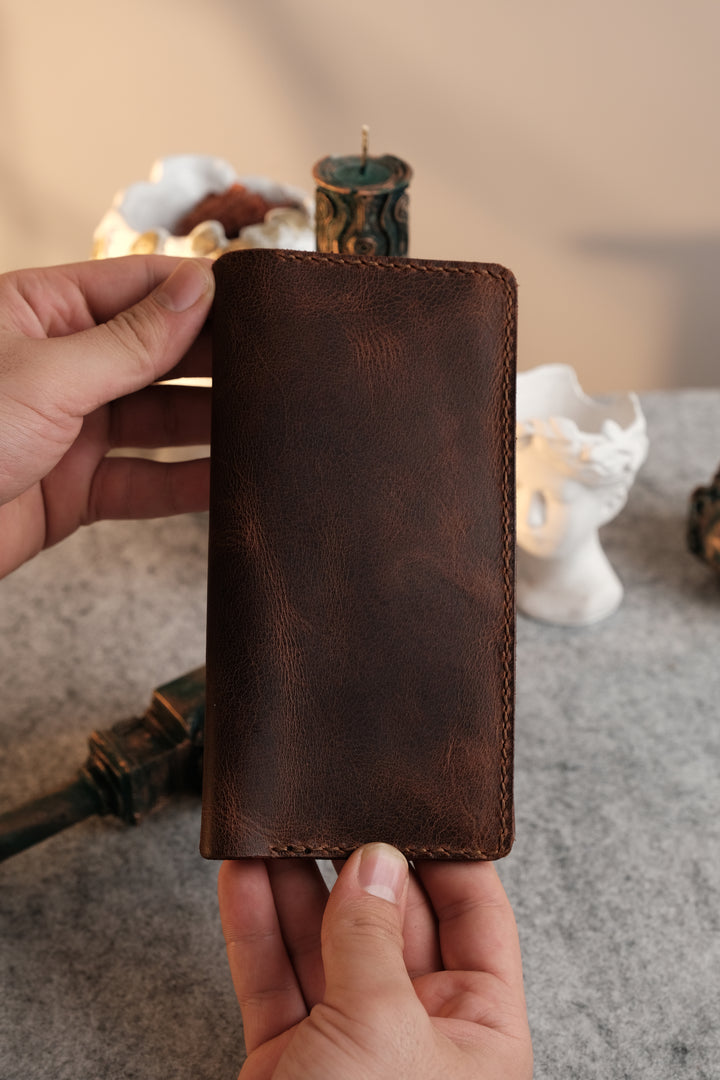 El Yapımı Deri Telefon Cüzdanı - Artemis